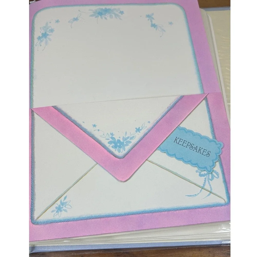 Hallmark Baby Keepsake Album Kids OS Blue‎ Paper Vintage Duckling Rare